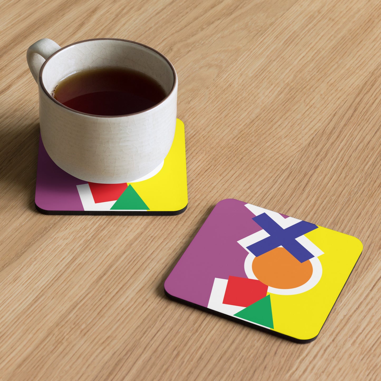 Cork-back coaster